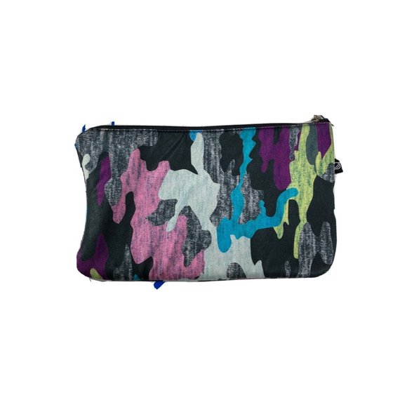 NWOT Terez Makeup‎ Bag Cosmetic Case Pouch Camo Gray Purple Colorful Zip Set 2 - Picture 4 of 6